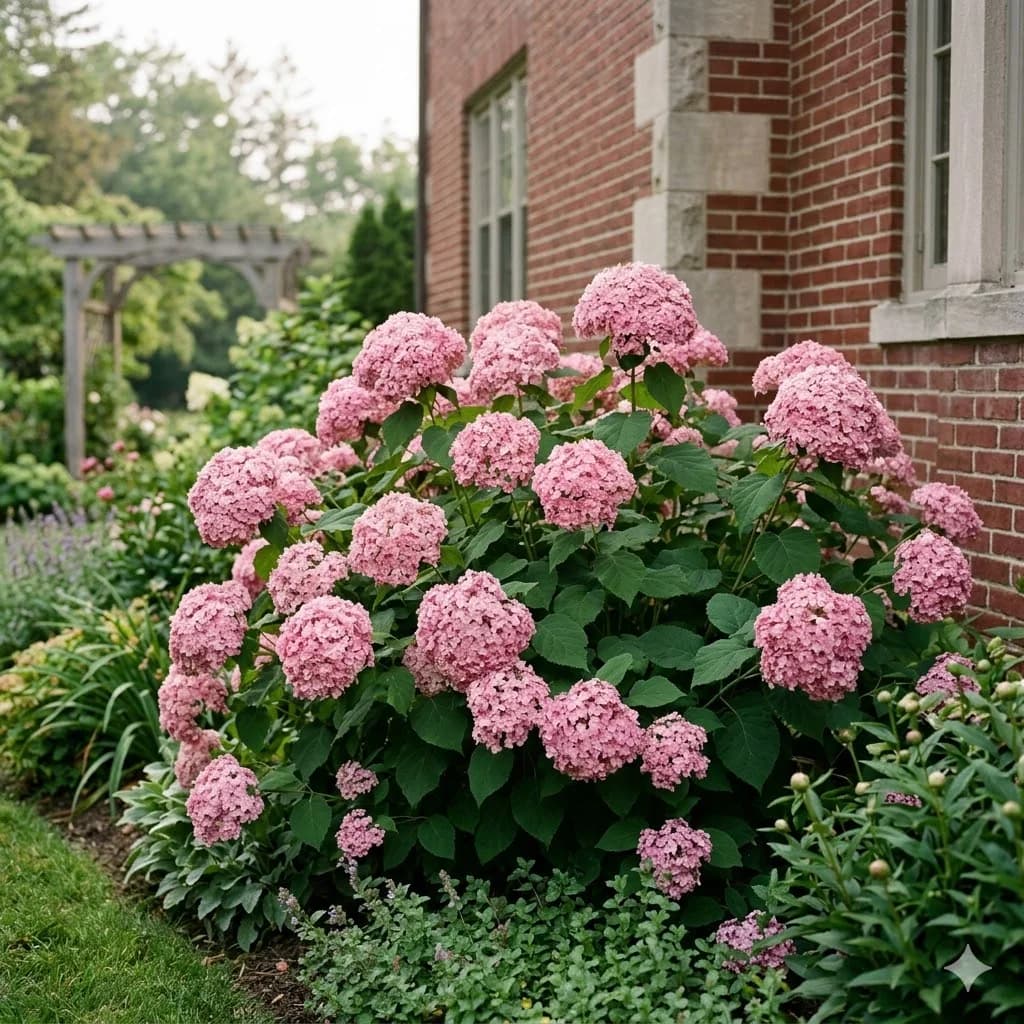 Hortensja krzewiasta 'Pink Annabelle' – zdjęcie 2